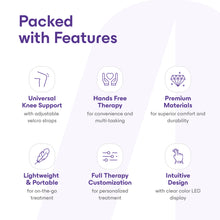 Load image into Gallery viewer, Joint Relief Knee Massager with Infrared Heat, Red Light & Vibration Massage Therapy (BLACK)