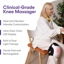 Load image into Gallery viewer, Joint Relief Knee Massager with Infrared Heat, Red Light & Vibration Massage Therapy (GRAY)