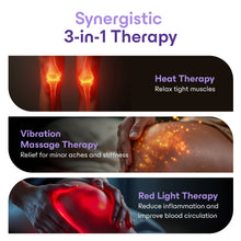 Load image into Gallery viewer, Joint Relief Knee Massager with Infrared Heat, Red Light & Vibration Massage Therapy (GRAY)